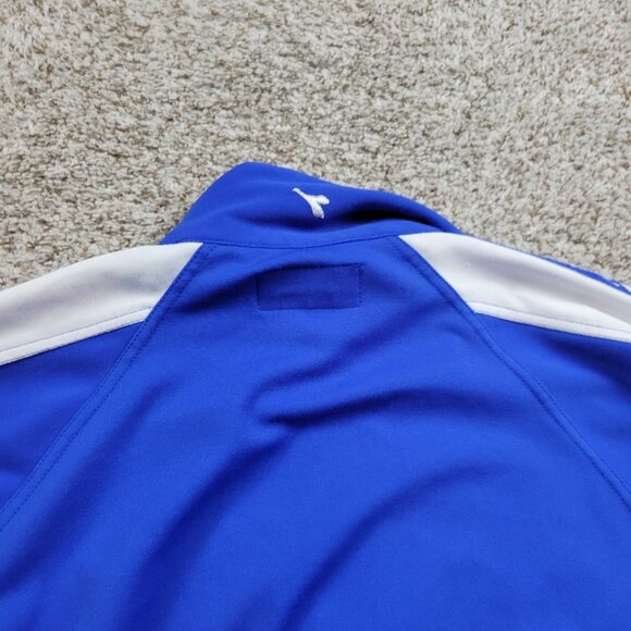 DIADORA Tracksuit Jacket Mens  Medium Blue Full Zip Graphic - Picture 6 of 7